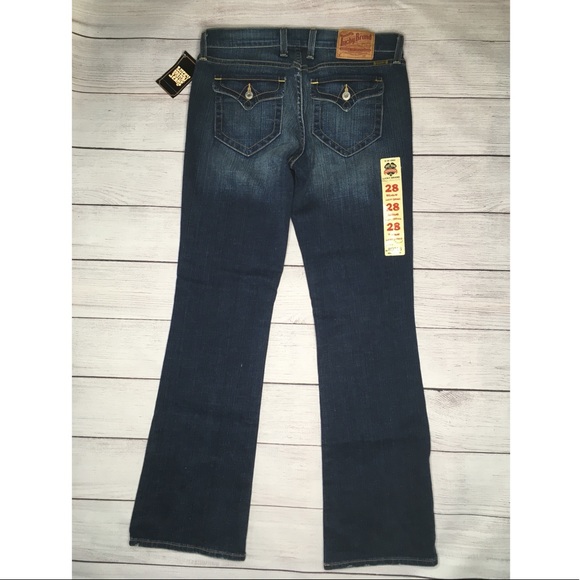 NWT Lucky Brand Sweet n Low mid rise dark wash flare jeans - Picture 3 of 7